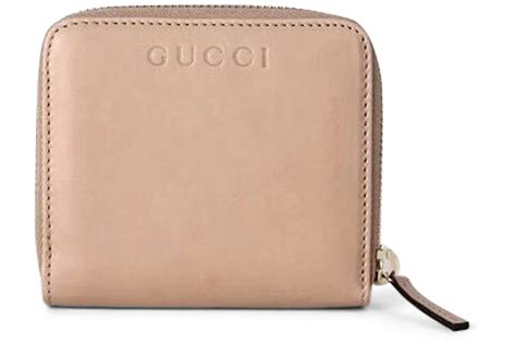 Gucci French Flap Zip Around Wallet Nude 